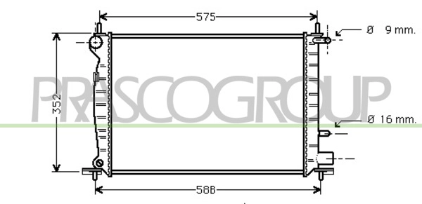 Radiator, engine cooling (FD050R010)