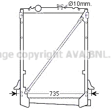 Radiator, engine cooling (DF2030)