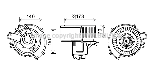 Electric Motor, interior blower (OL8636)