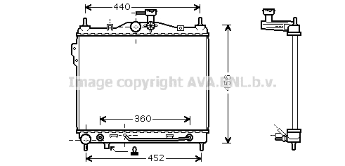 Radiator, engine cooling (HYA2102)