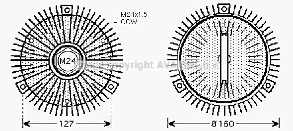 Clutch, radiator fan (BWC391)