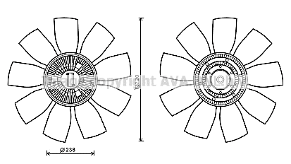 Fan, engine cooling (MEF278)