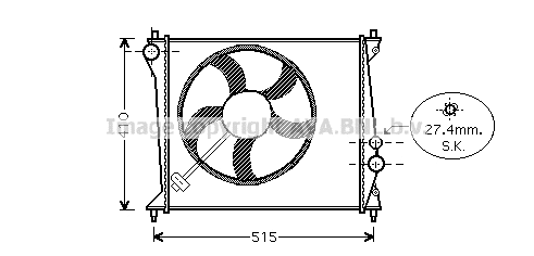 Radiator, engine cooling (AIA2213)