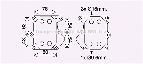 Oil Cooler, engine oil (FD3625)