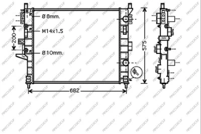 Radiator, engine cooling (ME820R002)