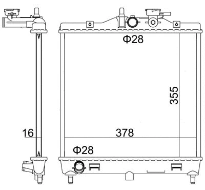 Radiator, engine cooling (KI320R002)