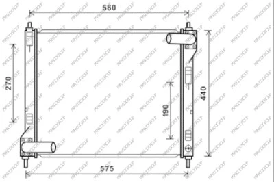 Radiator, engine cooling (DS700R002)