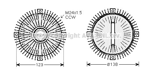 Clutch, radiator fan (BWC322)