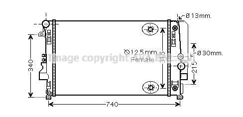 Radiator, engine cooling (MSA2460)