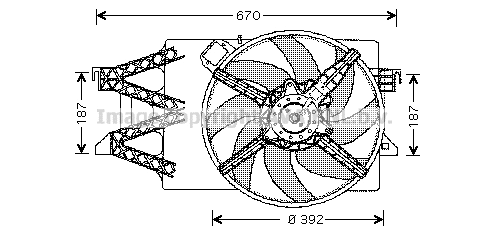 Fan, engine cooling (FD7514)