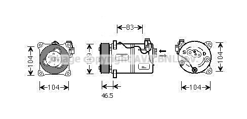 Compressor, air conditioning (VOK059)