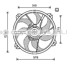 Fan, engine cooling (PE7554)