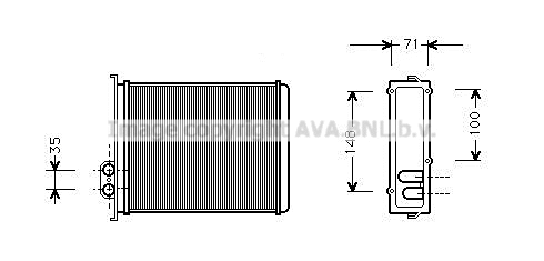 Heat Exchanger, interior heating (VOA6085)