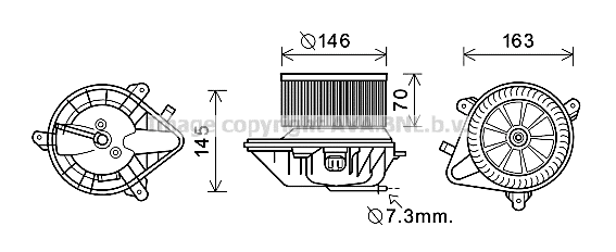 Electric Motor, interior blower (CN8292)