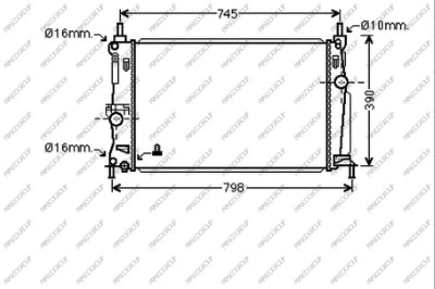 Radiator, engine cooling (MZ330R003)