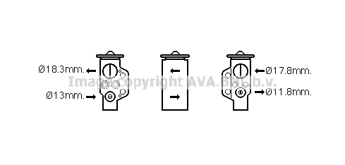 Expansion Valve, air conditioning (VN1333)