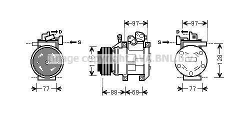 Compressor, air conditioning (KAK124)