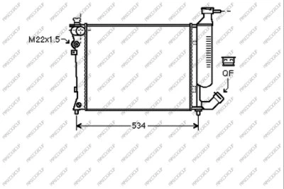 Radiator, engine cooling (CI420R024)
