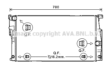 Radiator, engine cooling (BW2447)