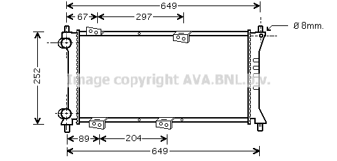 Radiator, engine cooling (FT2258)