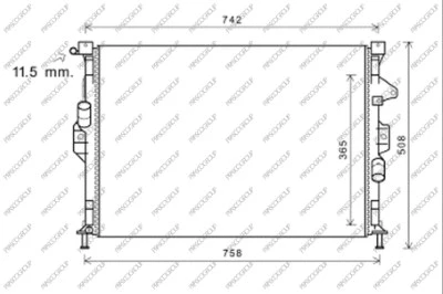 Radiator, engine cooling (FD802R002)