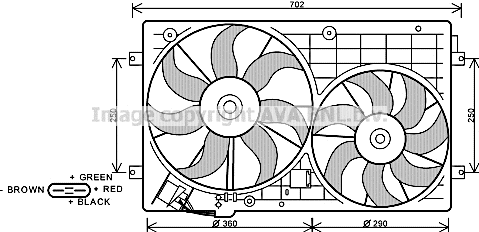 Fan, engine cooling (VN7528)