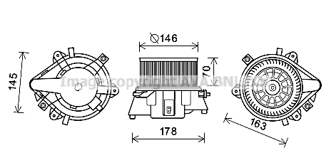 Electric Motor, interior blower (FT8451)