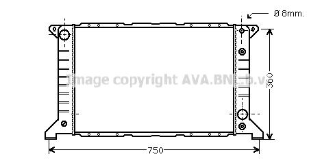 Radiator, engine cooling (FD2166)