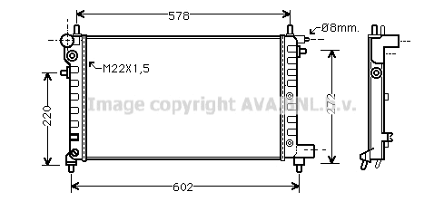 Radiator, engine cooling (PE2149)