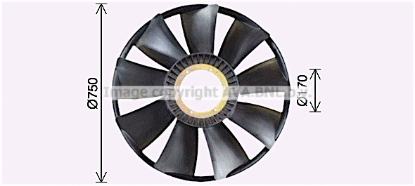Fan Wheel, engine cooling (MNB118)