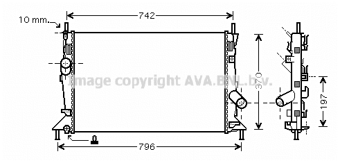 Radiator, engine cooling (FDA2370)