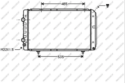 Radiator, engine cooling (CI950R007)