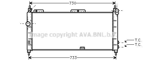 Radiator, engine cooling (OLA2203)