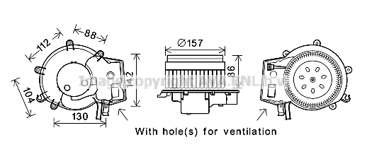 Electric Motor, interior blower (MS8643)