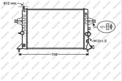 Radiator, engine cooling (OP017R015)