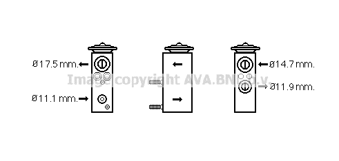 Expansion Valve, air conditioning (PE1348)
