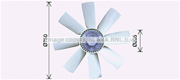 Fan, engine cooling (VLF066)