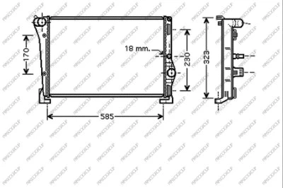 Radiator, engine cooling (LA002R004)