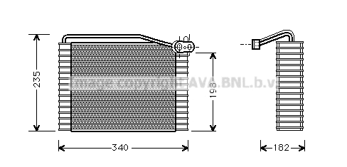 Evaporator, air conditioning (AIV149)