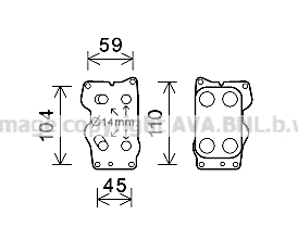 Oil Cooler, engine oil (CN3307)