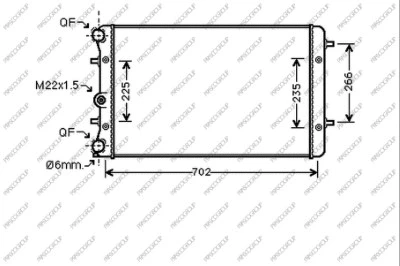 Radiator, engine cooling (VG420R001)