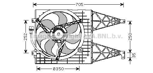 Fan, engine cooling (VN7507)