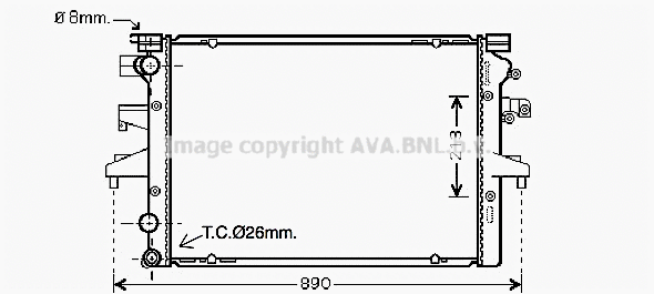 Radiator, engine cooling (VNA2231)