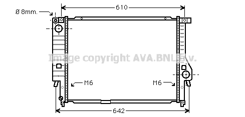 Radiator, engine cooling (BW2167)