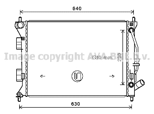 Radiator, engine cooling (HY2381)