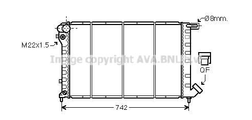 Radiator, engine cooling (CN2138)