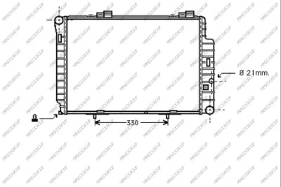 Radiator, engine cooling (ME025R017)