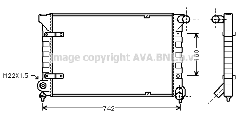 Radiator, engine cooling (VN2042)