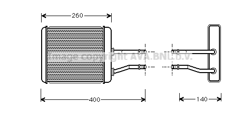 Heat Exchanger, interior heating (AL6073)