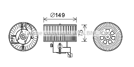 Electric Motor, interior blower (MS8619)